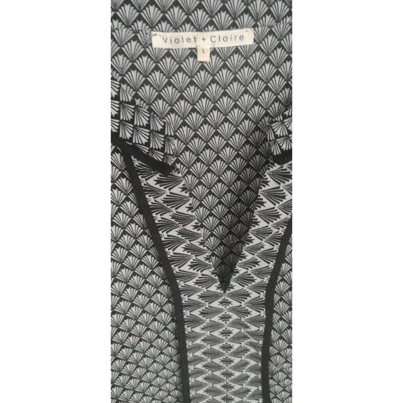 Violet & Claire Stitch Fix Retro Fan Print Blouse Top Tunic - Picture 2 of 9